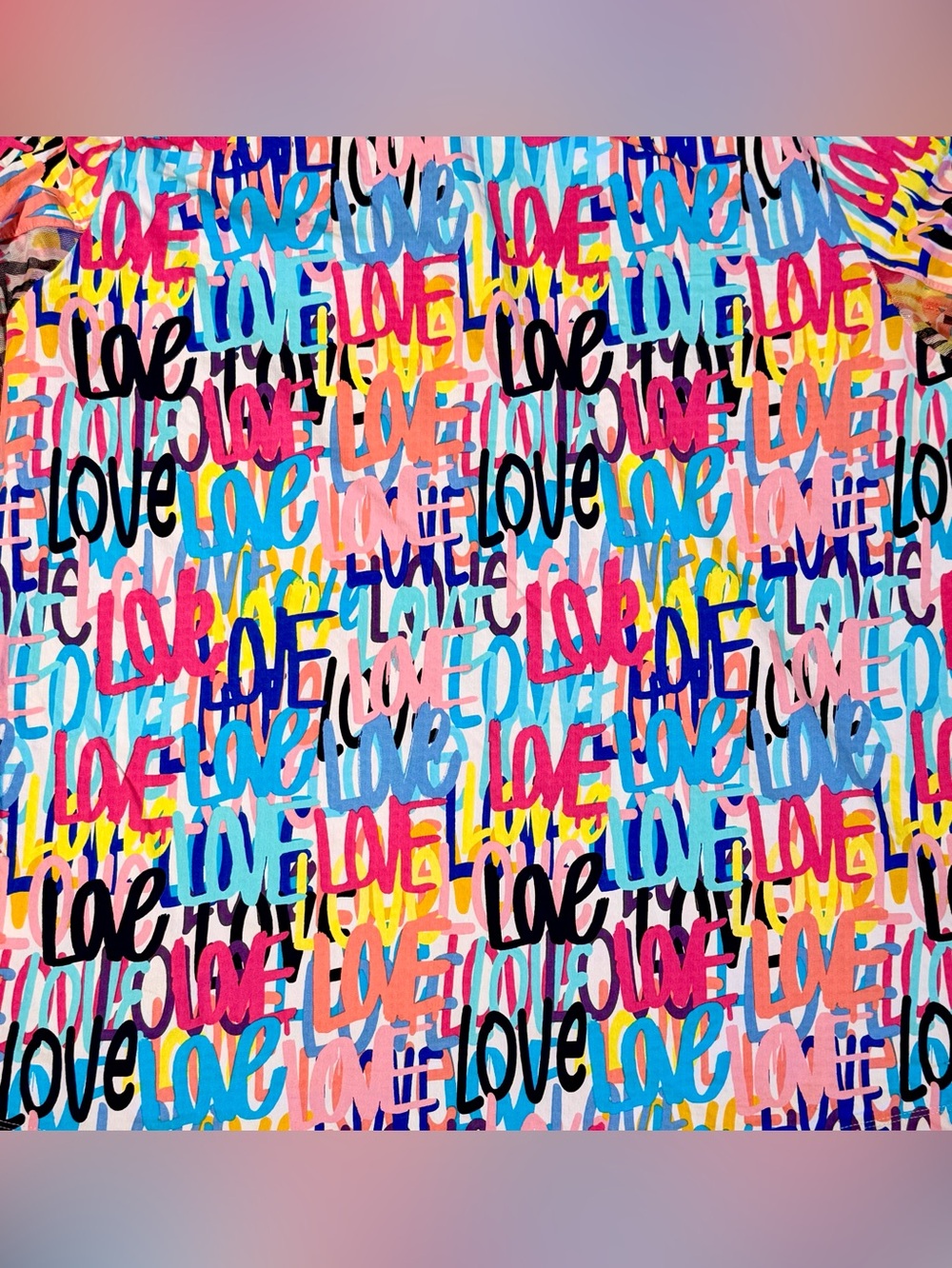 IBKUL Love Print Half Zip Pull Over Shirt - Picture 8 of 12